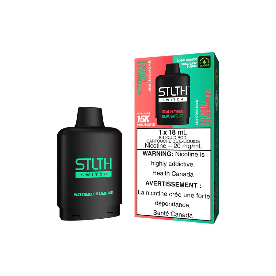 Watermelon Lime Ice & Strawberry Lime Ice - STLTH SWITCH Pod Pack (15K) Disposable