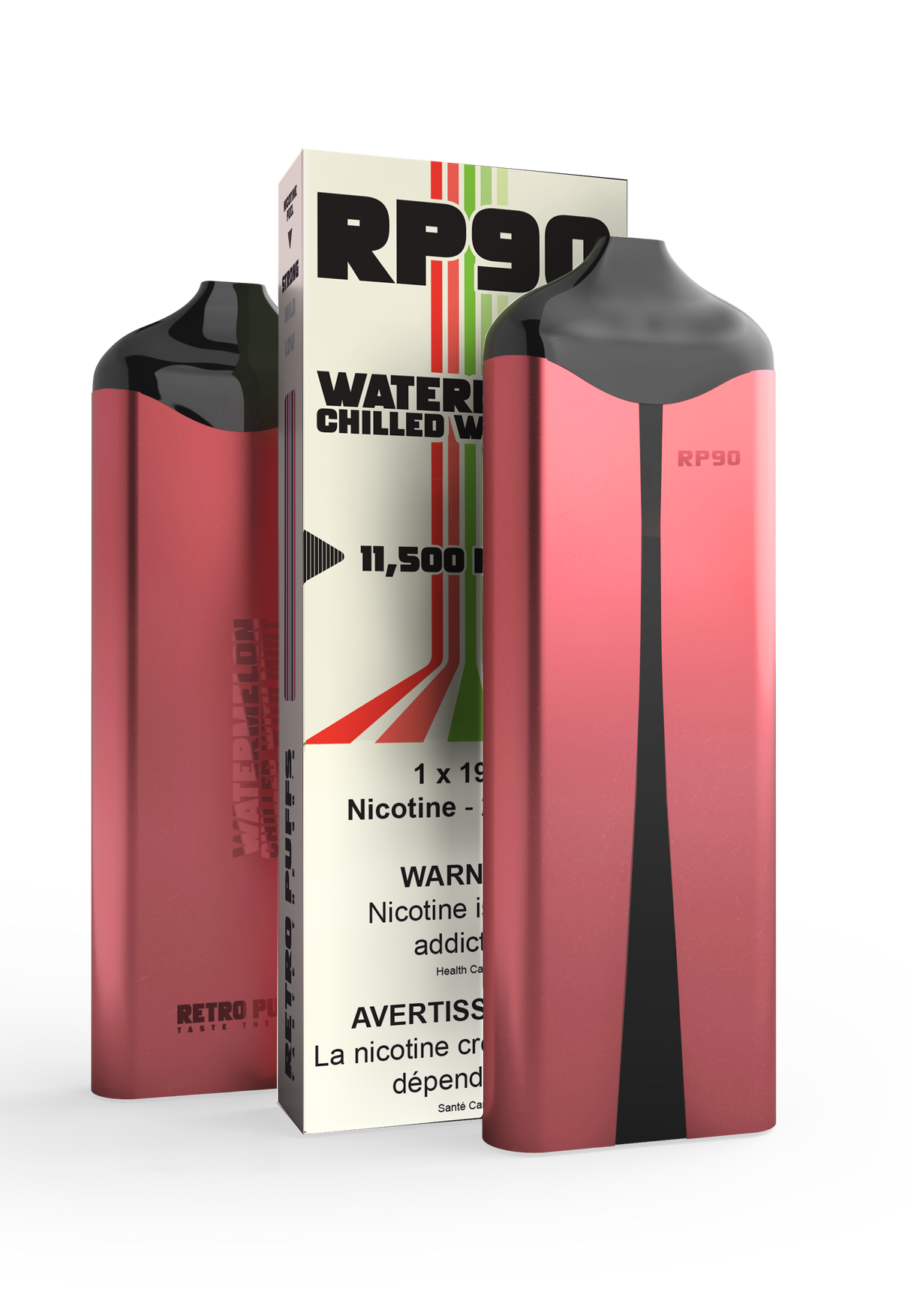 Boosted RP90 Disposable Vape - Watermelon Chilled Mint, 11,500 Puffs