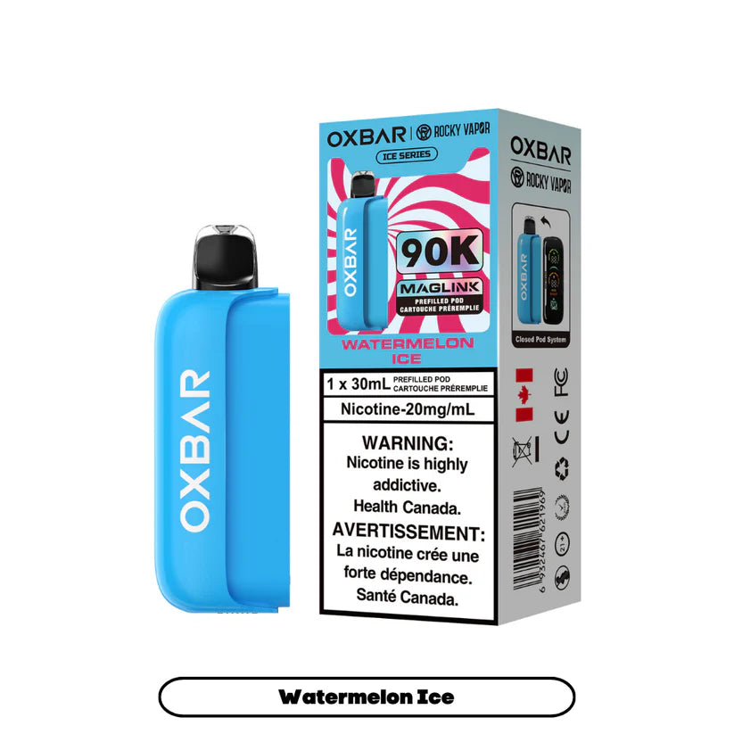 Rocky Vapor Oxbar Maglink Watermelon Ice Pod – 90,000 puffs – Ice Series