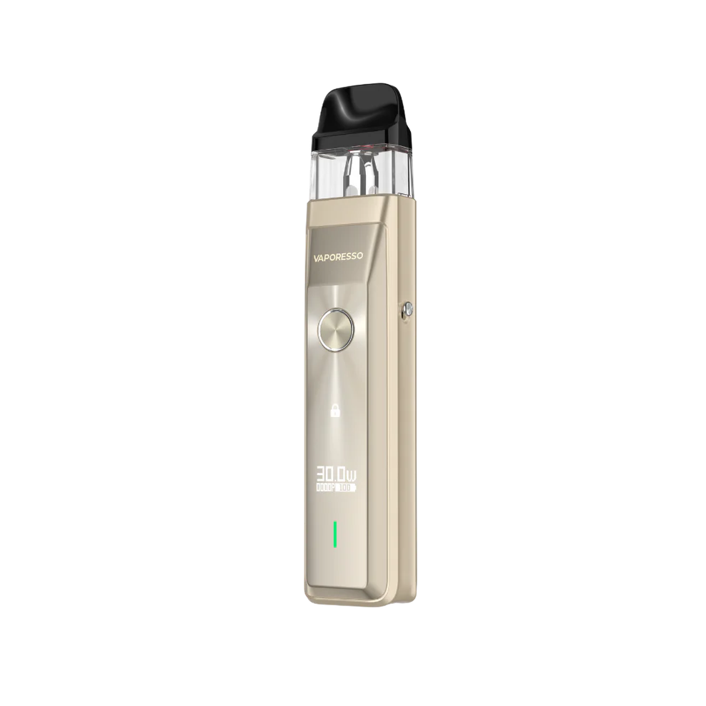 vaporesso xros pro pod kit in champagne gold colour