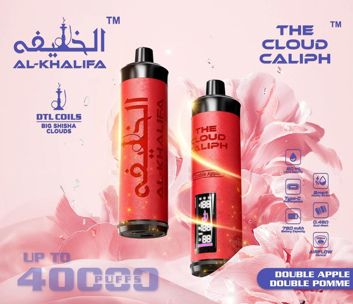 Double Apple - Cloud Caliph Al Khalifa – 40k Puff