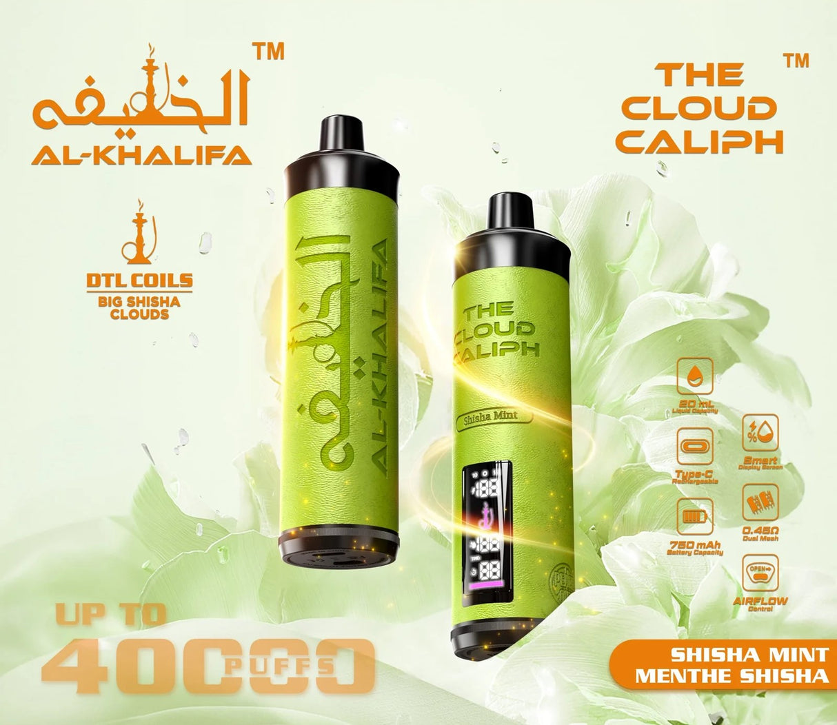 Shisha Mint - Cloud Caliph Al Khalifa – 40k Puff