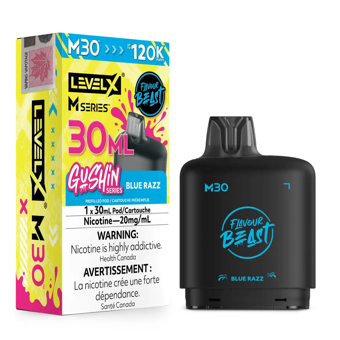 Blue Razz Level X M Series 30mL Pod 
