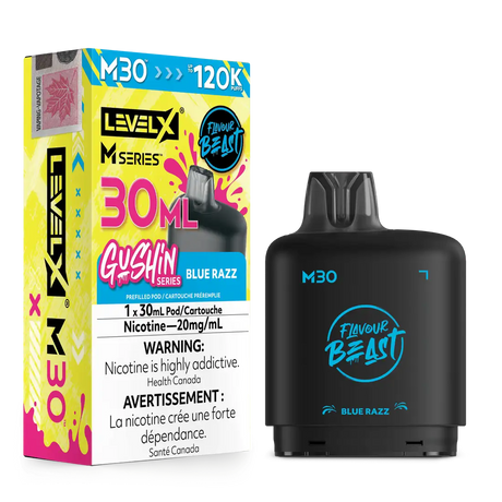 Blue Razz Level X M Series 30mL Pod 120K