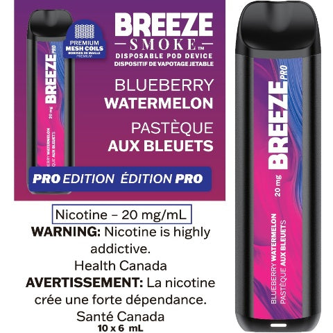 Breeze Pro - Blueberry Watermelon Nicotine Free Disposable Vape