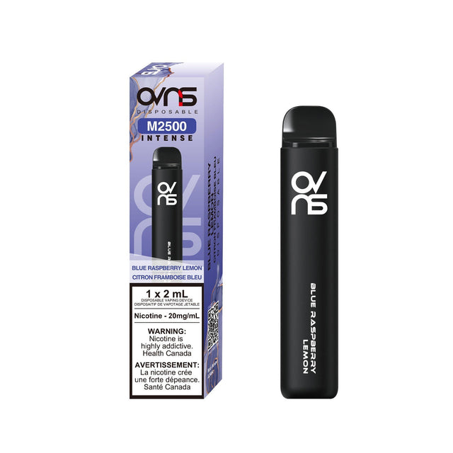 OVNS Intense M2500 Disposable Vape Blue Raspberry Lemon flavor