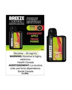 Breeze Prime Disposable Vape 6000 - Strawberry Apple