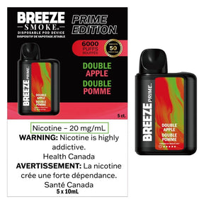 Breeze Prime Disposable Vape 6000 - Double Apple