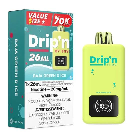 Baja Green D Ice - Dripn by Envi 70k Disposable Vape