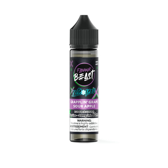 Flavour Beast Salt Juice E-Liquid - Grapplin' Grape Sour Apple Iced