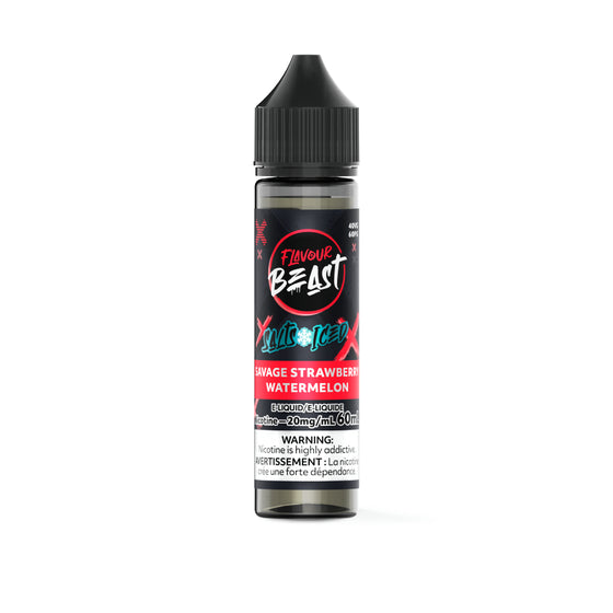 Flavour Beast Salt Juice - Savage Strawberry Watermelon Iced 60ml