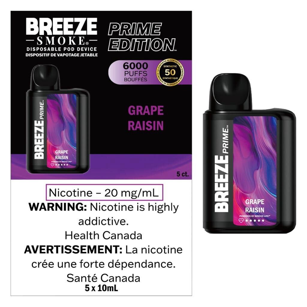Breeze Prime Disposable Vape 6000 - Grape