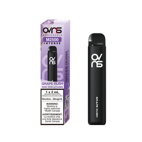 OVNS Intense M2500 Disposable Vape Grape Rush flavor