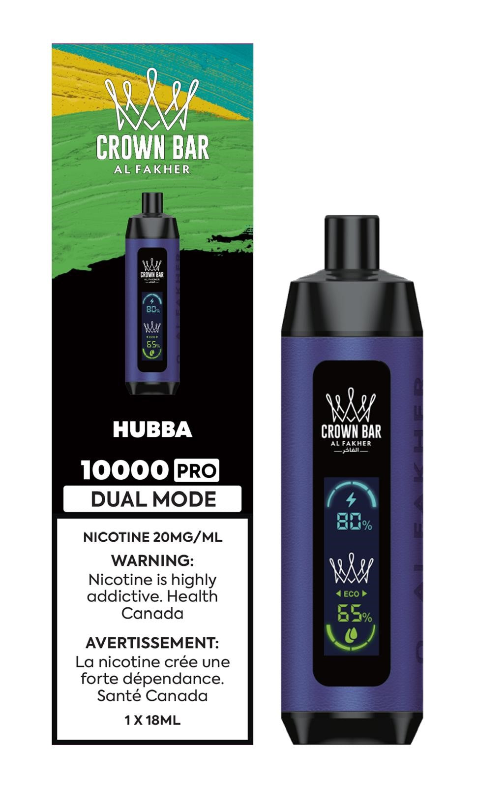 Hubba PRO - AL FAKHER Crown Bar Vape jetable 10000