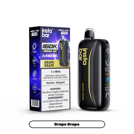 Grape Grape Insta Bar Mega Pro 160K disposable vape