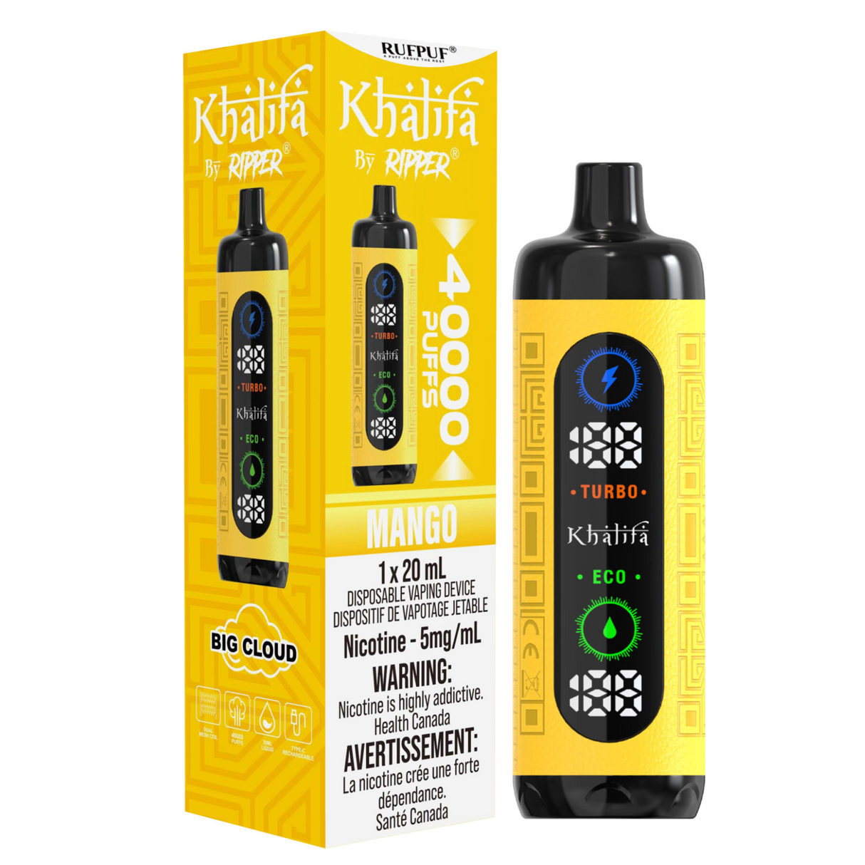 Khalifa Bar Mango Vape – 40K Puffs