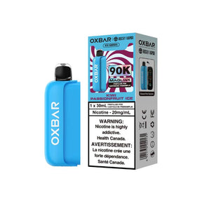 Kiwi Passionfruit Ice OXBAR x Rocky Vapor Maglink 90K 30mL prefilled pod with retail box, 20mg/mL nicotine, Canada