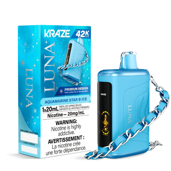 Aquamarine Star B Ice - Kraze Luna 42K Disposable Vape
