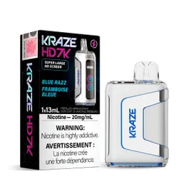 Kraze HD 7k Blue Razz Disposable Vape