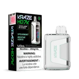 Kraze HD 7k Spearmint Disposable Vape 