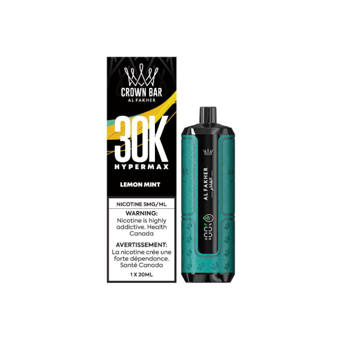 Al Fakher Crown Bar Disposable Vape – Lemon Mint flavour – 30,000 puffs – 5mg/ml nicotine