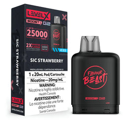 Level X Flavor Beast Boost Pod 20mL - Sic Fraise Glacée
