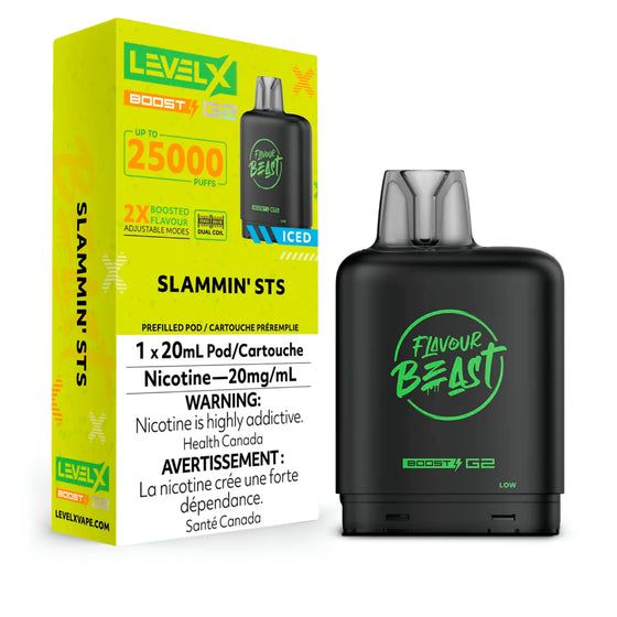 Slammin' STS Iced - Flavour Beast Level X Boost G2 Pod