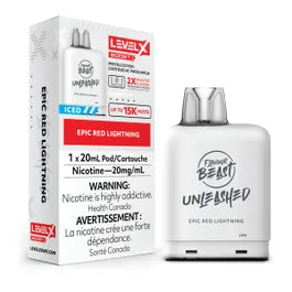 Level X Flavour Beast Unleashed Boost Pod 20mL - Epic Red Lightning