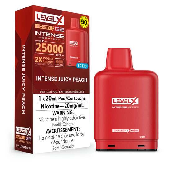 Juicy Peach Iced - Level X Intense Series Boost G2 Pod 25k Puffs