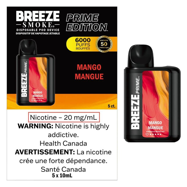 Breeze Prime Disposable Vape 6000 - Mango