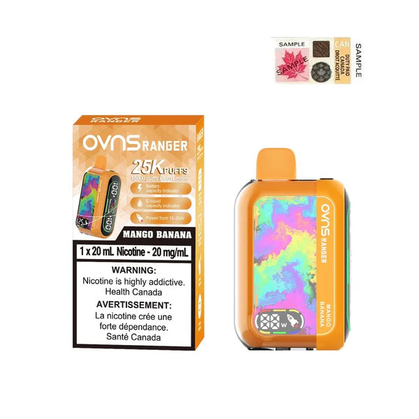 OVNS Ranger 25K Puffs Disposable Vape - Mango Banana