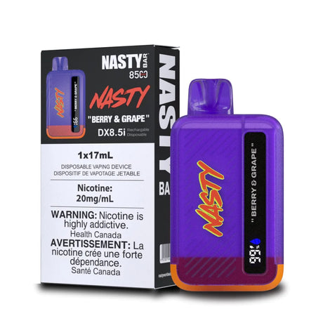 Nasty Vape Disposable Berry Grape 8500 Puffs with 17ml e-liquid and 20mg/ml strength