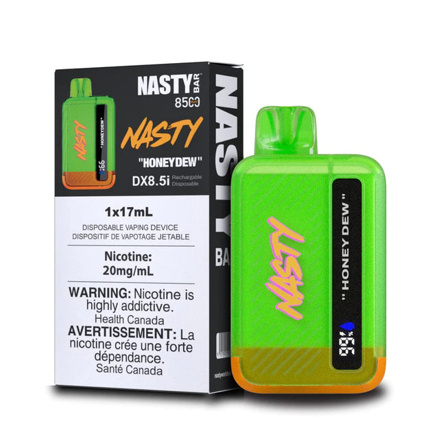 Nasty Vape Disposable Honeydew 8500 Puffs with 17ml e-liquid and 20mg/ml strength