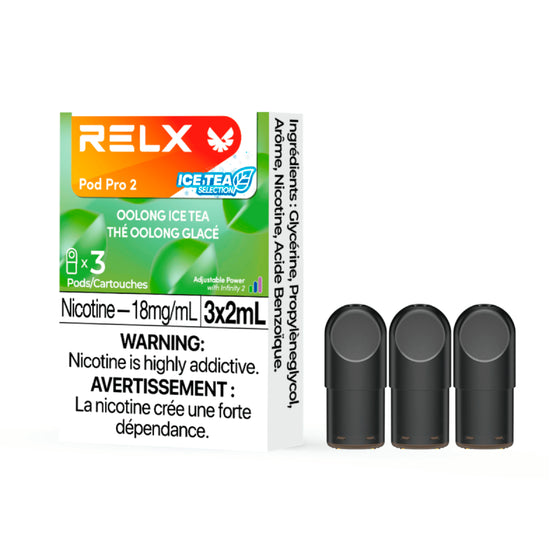 RELX Pod Pro 2 Oolong Ice Tea 3 Pack for RELX Infinity 2 - Icy and smooth oolong tea-flavored vape pods.