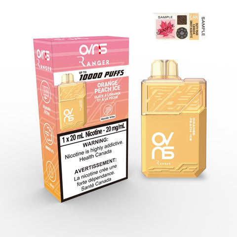OVNS RANGER 10000 PUFFS - ORANGE PEACH ICE