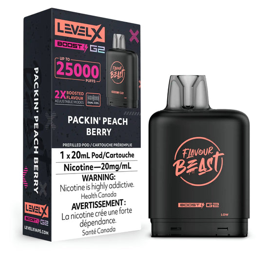 Packin' Peach Berry - Flavour Beast Level X Boost G2 Pod