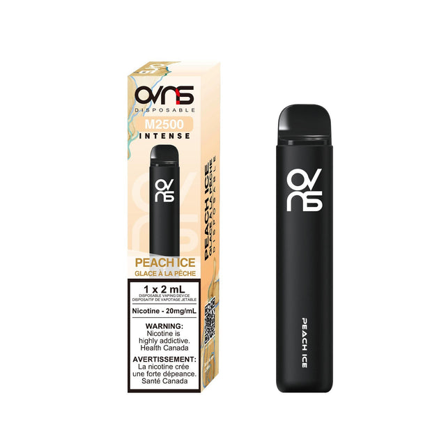 OVNS Intense M2500 Disposable Vape Peach Ice flavor