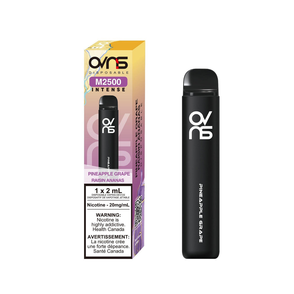 OVNS Intense M2500 Disposable Vape Pineapple Grape flavor