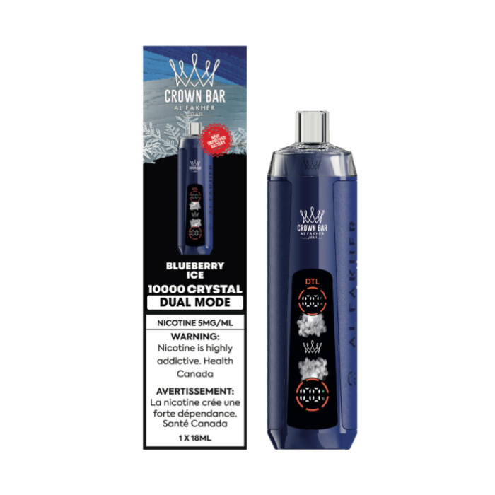 Blueberry Ice - AL FAKHER Crown Bar Crystal Disposable Vape 10000
