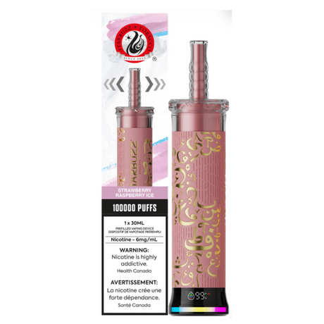 Strawberry Raspberry Ice Starbuzz E-Hose 100K Disposable Hookah Vape 30mL with strawberry raspberry ice flavour