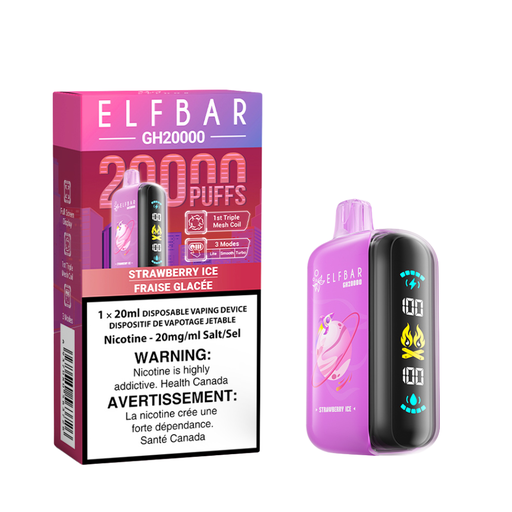 Elf Bar GH20k Strawberry Ice Disposable Vape - 20000 Puffs
