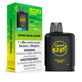 Super Sour Lemon Iced - Level X Flavour Beast Boost Pod 15k