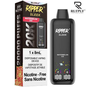 RUFPUF Ripper Sleek Watermelon Ice nicotine-free disposable vape 8mL device