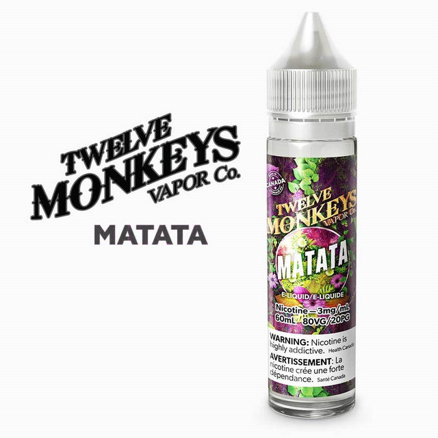 Twelve Monkeys Matata E-Liquid 60ml – Grape & Apple Fusion with Nicotine Variants