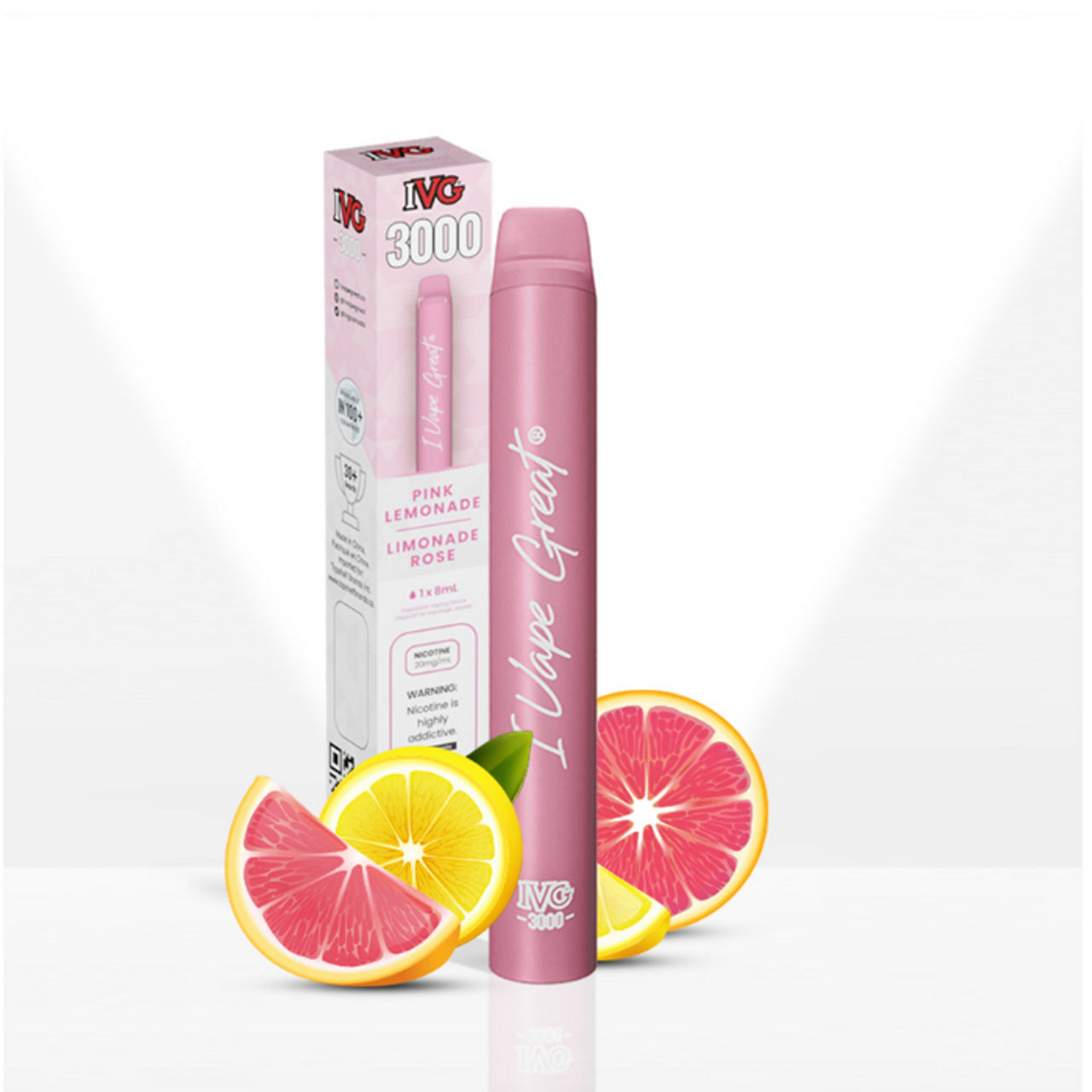 PINK LEMONADE - IVG 3000 PUFFS DISPOSABLE VAPE