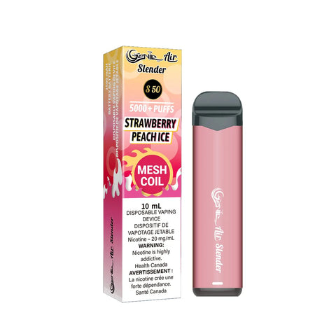 Strawberry Peach Ice  - Genie Air Slender 5000 Puffs-  Synthetic