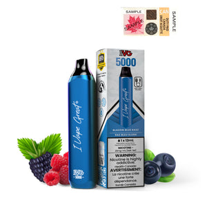 Blazin Blue Razz - IVG Bar Max 5000 Puffs Disposable Vape