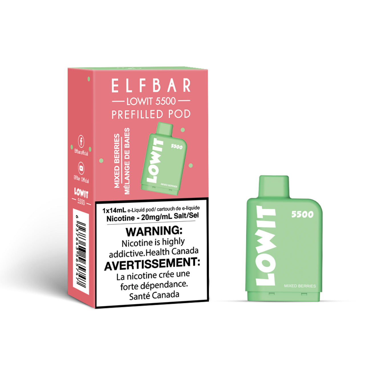 Mixed Berries - Elf Bar Low it 2500 Puff Prefilled Pod
