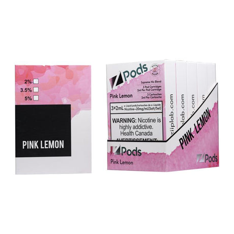 Pink Lemon Z Pods Supreme Nic Blend 20mg three-pack